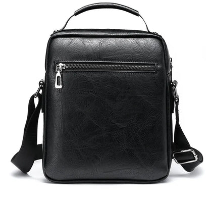 Bolsa Transversal Masculina de Couro Preta - Orion