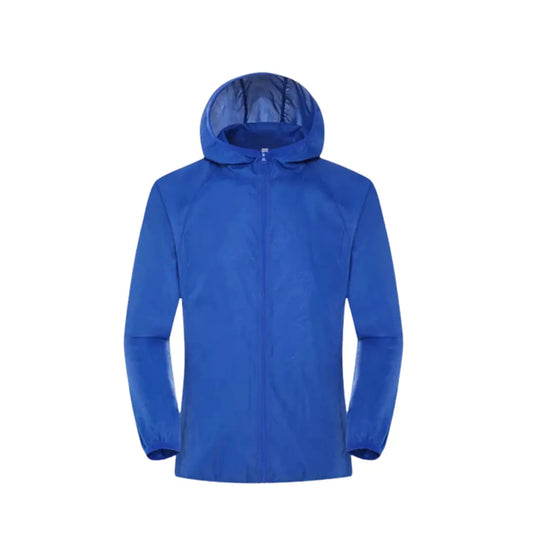 Jaqueta Masculina Corta Vento Impermeável com Zíper e Bolso