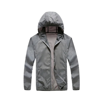Jaqueta Masculina Corta Vento Impermeável com Zíper e Bolso