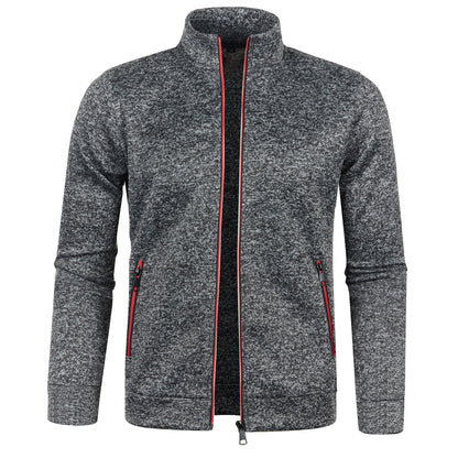 Jaqueta Masculina Estilo Cardigan com Zíper Jack