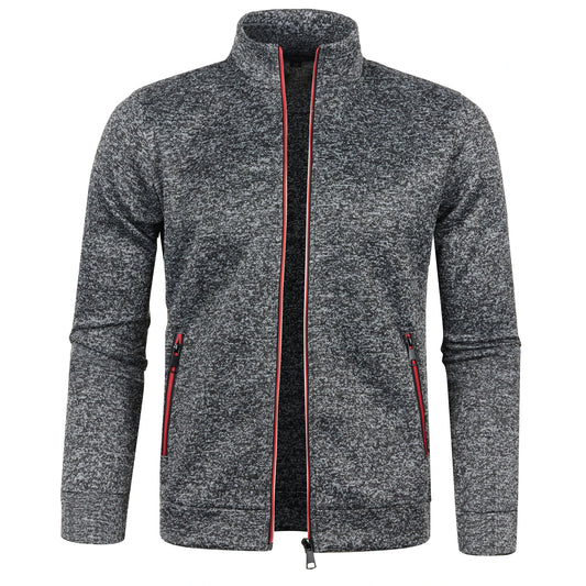 Jaqueta Masculina Estilo Cardigan com Zíper Jack