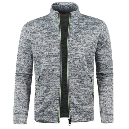 Jaqueta Masculina Estilo Cardigan com Zíper Jack