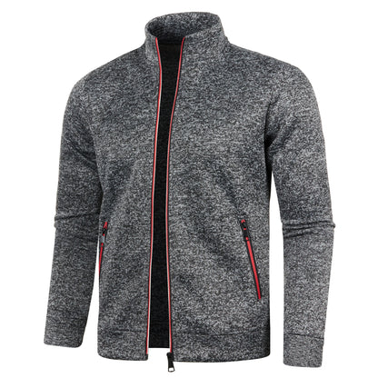 Jaqueta Masculina Estilo Cardigan com Zíper Jack