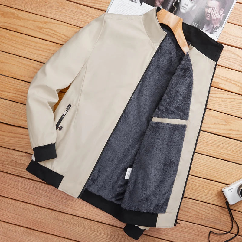 Jaqueta Masculina Forada Bomber com Ziper Prometheus