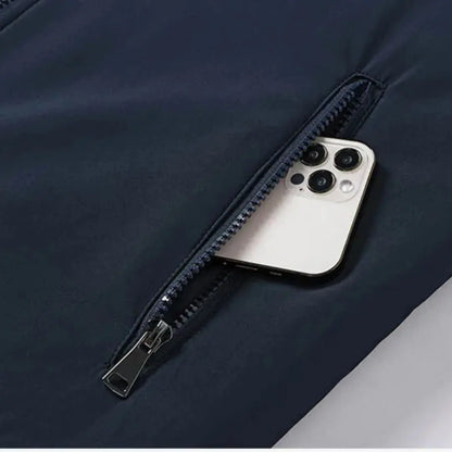 Jaqueta Masculina Impermeável Forrada com Zíper Winter