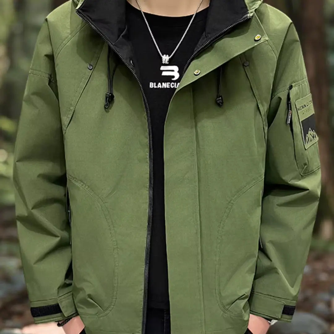 Jaqueta Masculina Impermeável com Zíper Windbreaker Everest