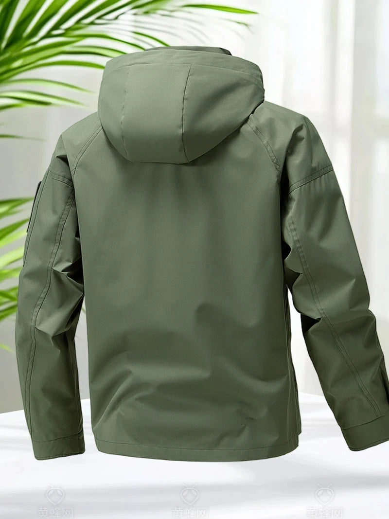 Jaqueta Masculina Impermeável com Zíper Windbreaker Everest