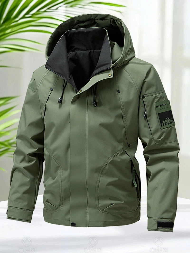 Jaqueta Masculina Impermeável com Zíper Windbreaker Everest