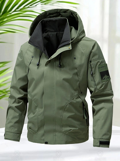 Jaqueta Masculina Impermeável com Zíper Windbreaker Everest