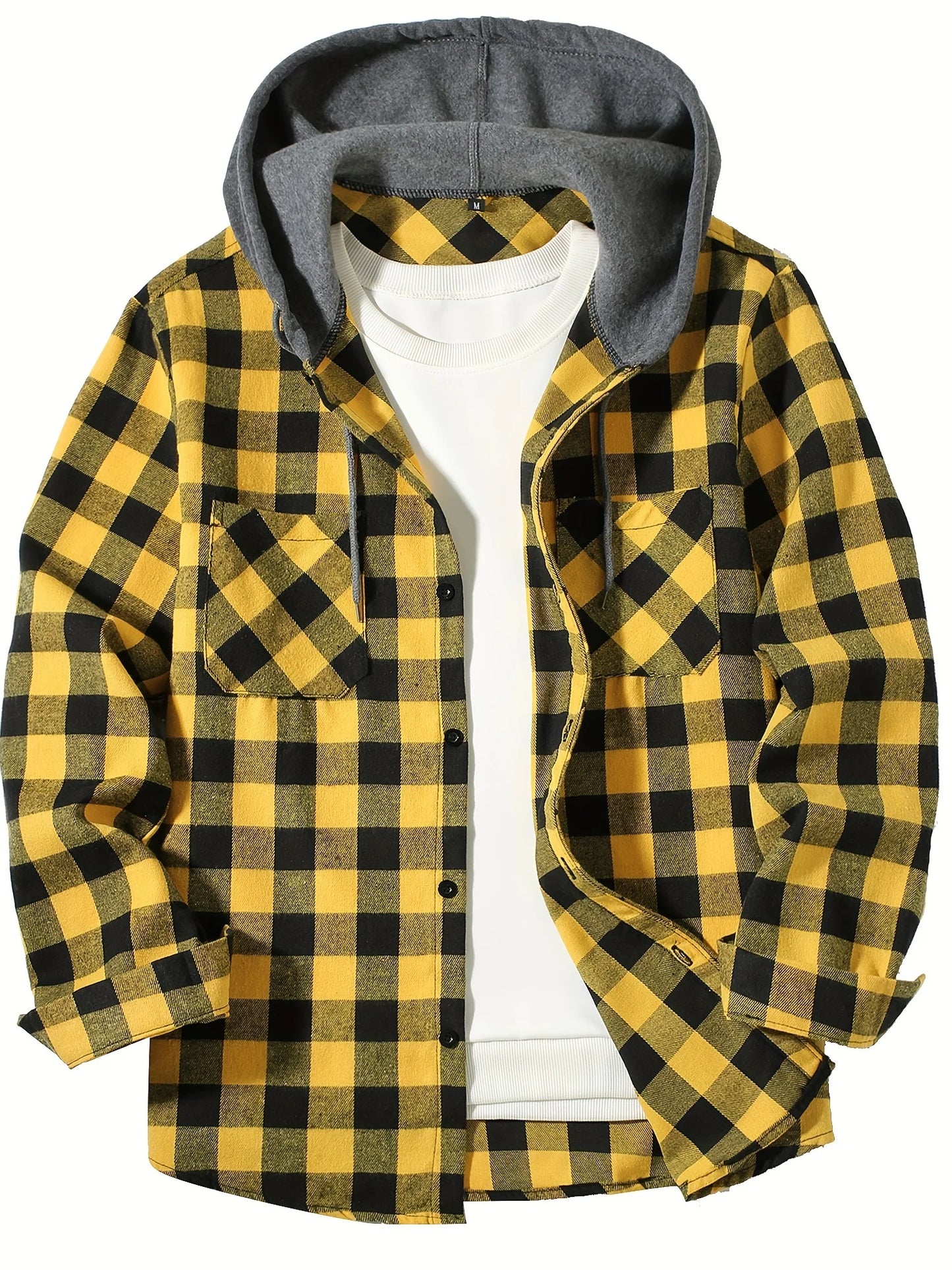 Jaqueta Masculina com Capuz Xadrez Edward