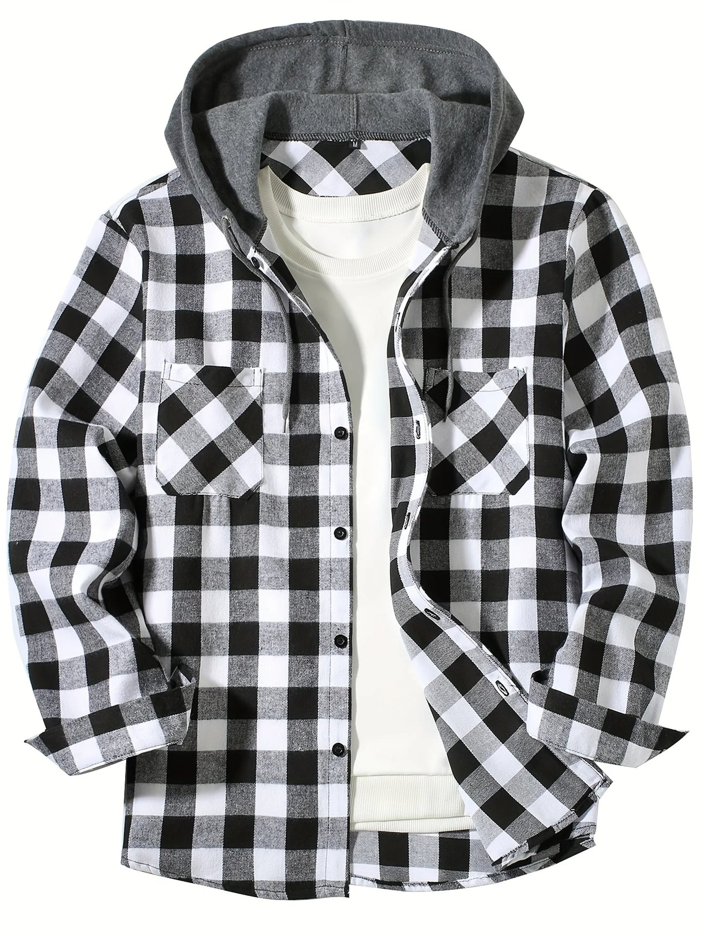 Jaqueta Masculina com Capuz Xadrez Edward