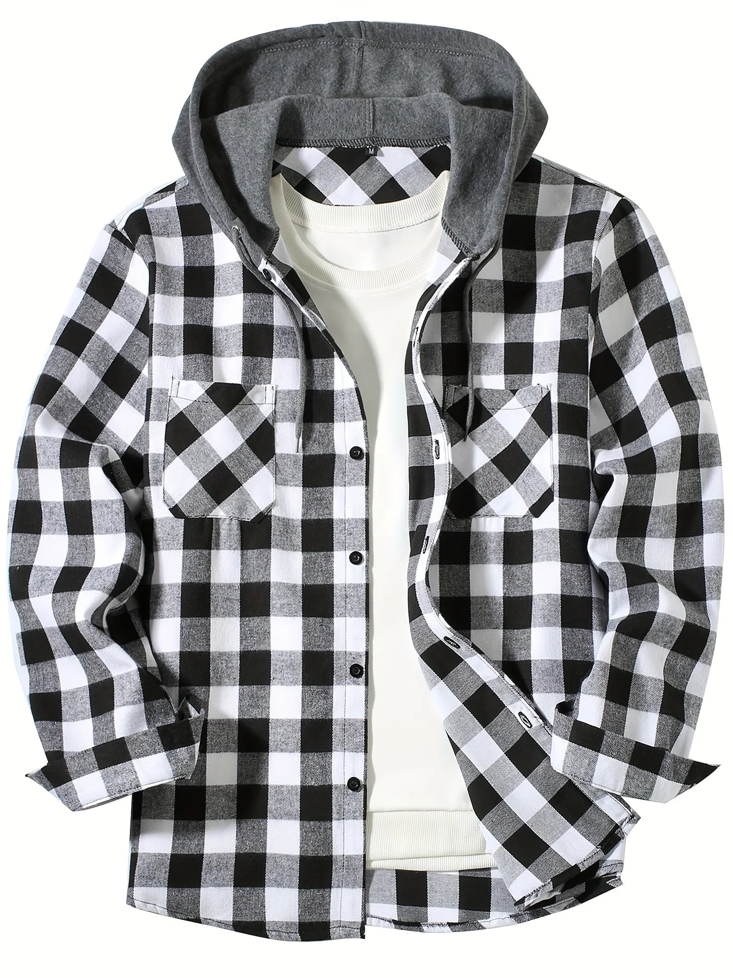 Jaqueta Masculina com Capuz Xadrez Edward