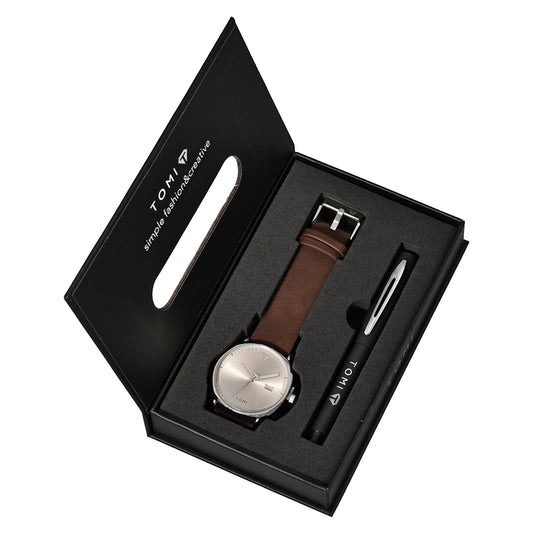 Kit Presente 2 Peças: Relógio Masculino Achilles + Caneta