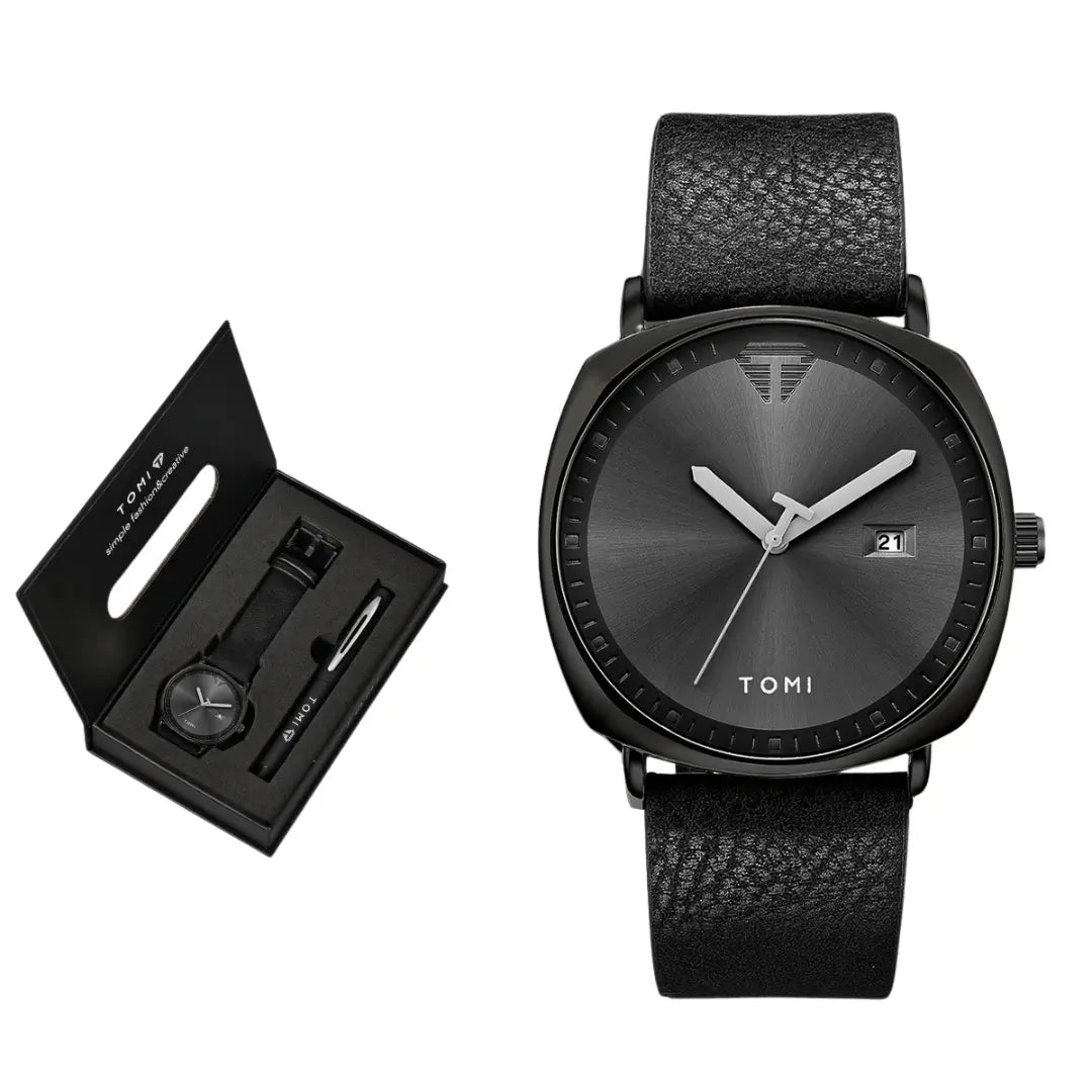 Kit Presente 2 Peças: Relógio Masculino Achilles + Caneta