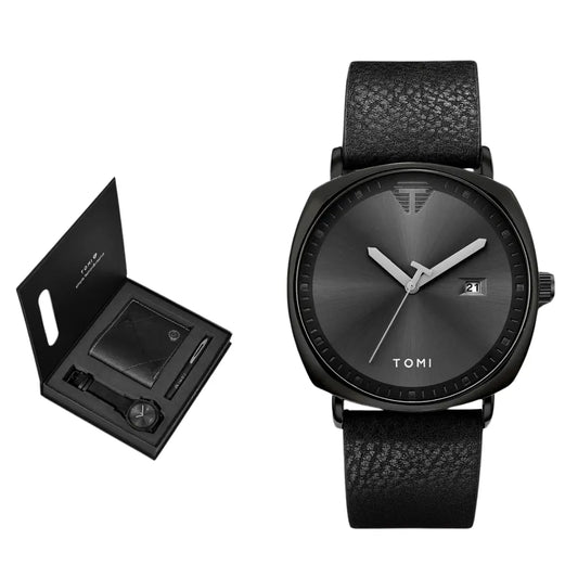 Kit Presente 3 Peças: Relógio Masculino Achilles + Carteira + Caneta