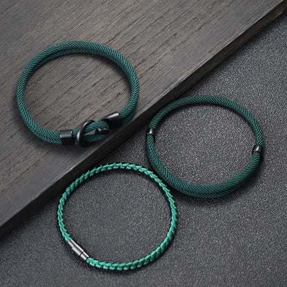 Kit de Pulseiras Masculinas em Paracord Nikos (3 Peças)