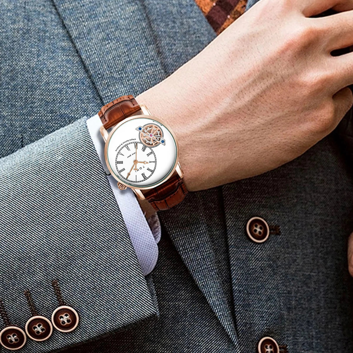 Kit Presente: Relógio Masculino com 2 Pulseiras Poseidon