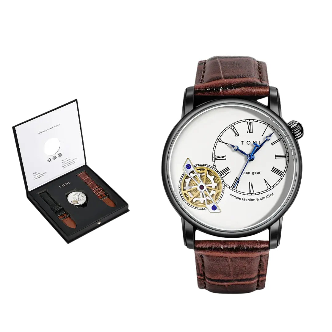 Kit Presente: Relógio Masculino com 2 Pulseiras Poseidon