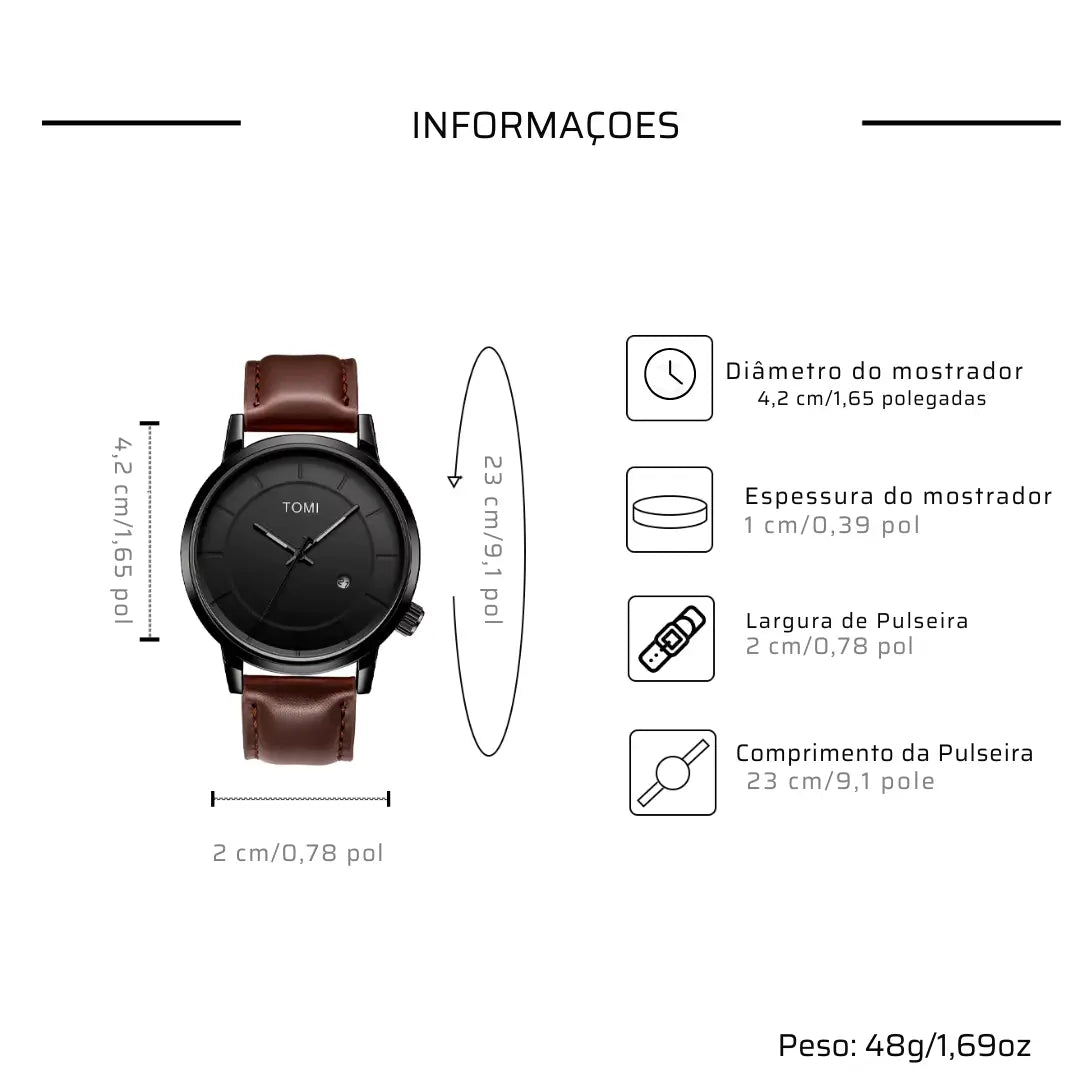 Kit Relógio Masculino + Óculos de Sol Pluton