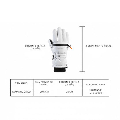 Luva Térmica Impermeável Unissex Ski Touch Wind