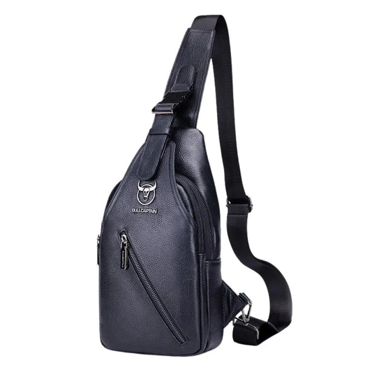 Mochila Transversal Masculina de Couro Scorpio