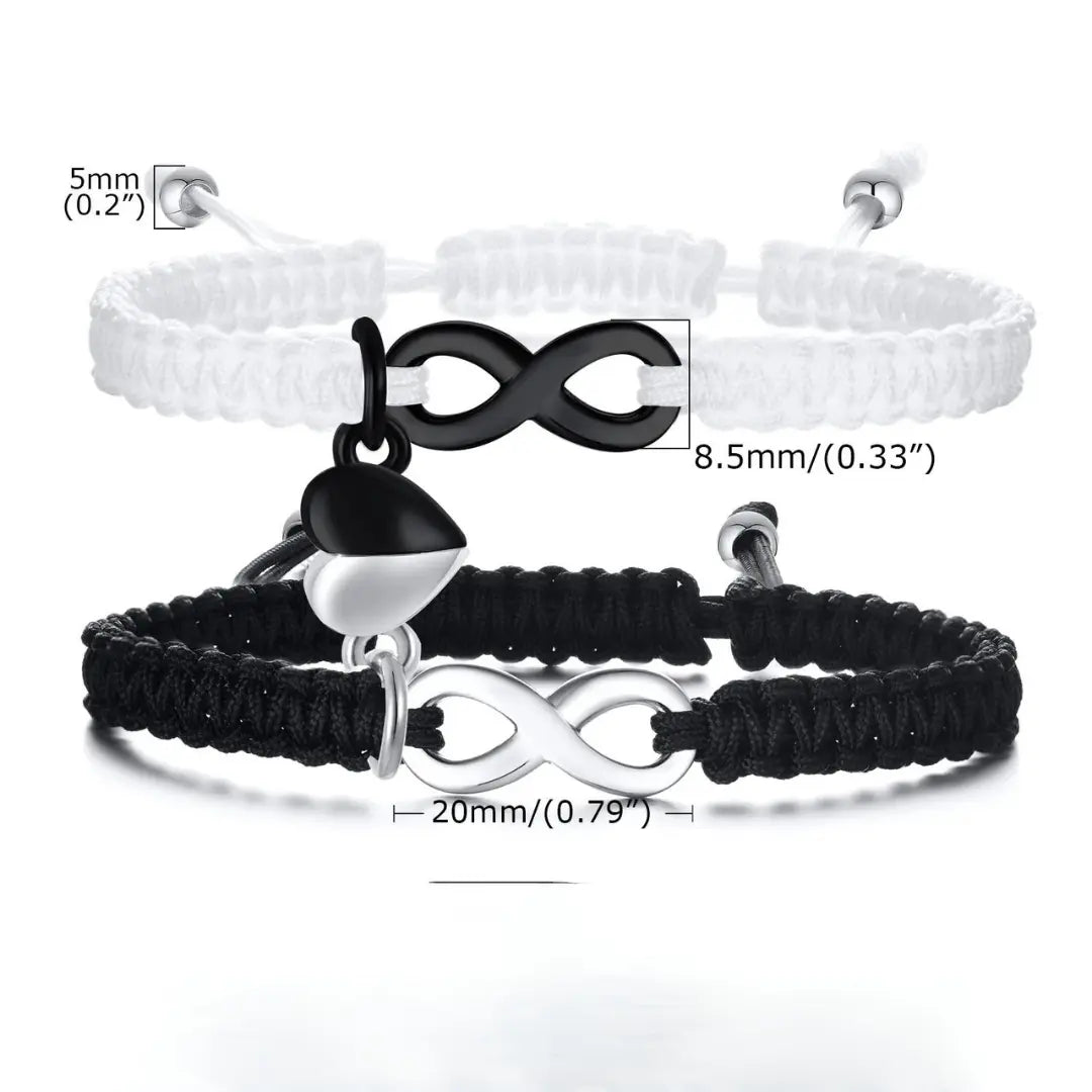 Par de Pulseiras em Paracord Infinito