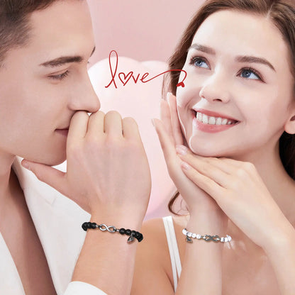 Par de Pulseiras em Pedras Naturais Infinity