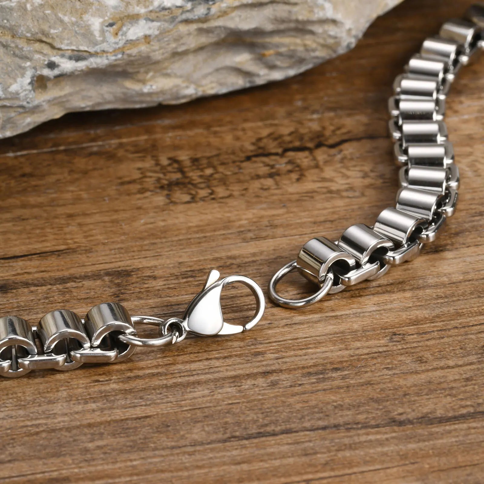 Pulseira Masculina em Aço Bike Link