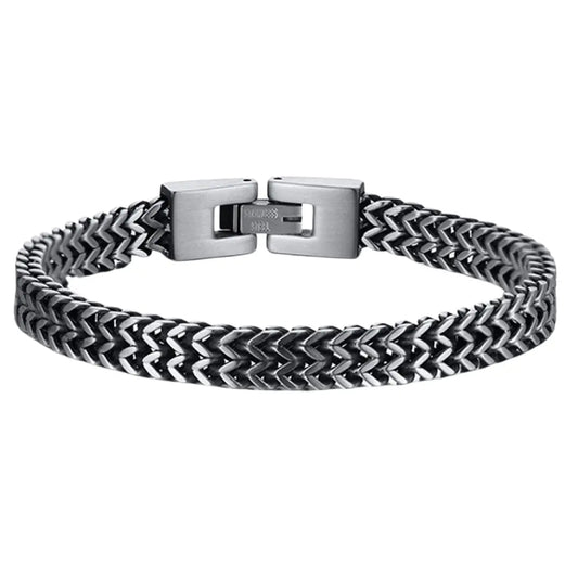 Pulseira Masculina em Aço Inoxidável Cubic
