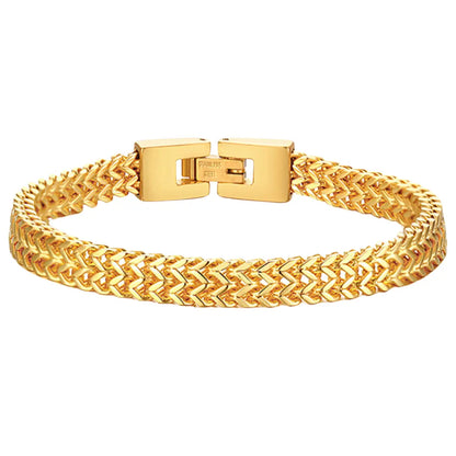 Pulseira Masculina em Aço Inoxidável Cubic