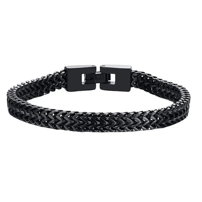 Pulseira Masculina em Aço Inoxidável Cubic