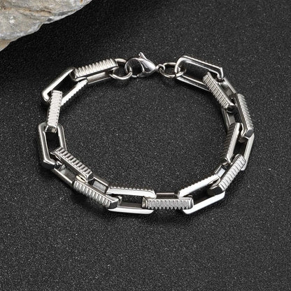 Pulseira Masculina em Aço Lucian