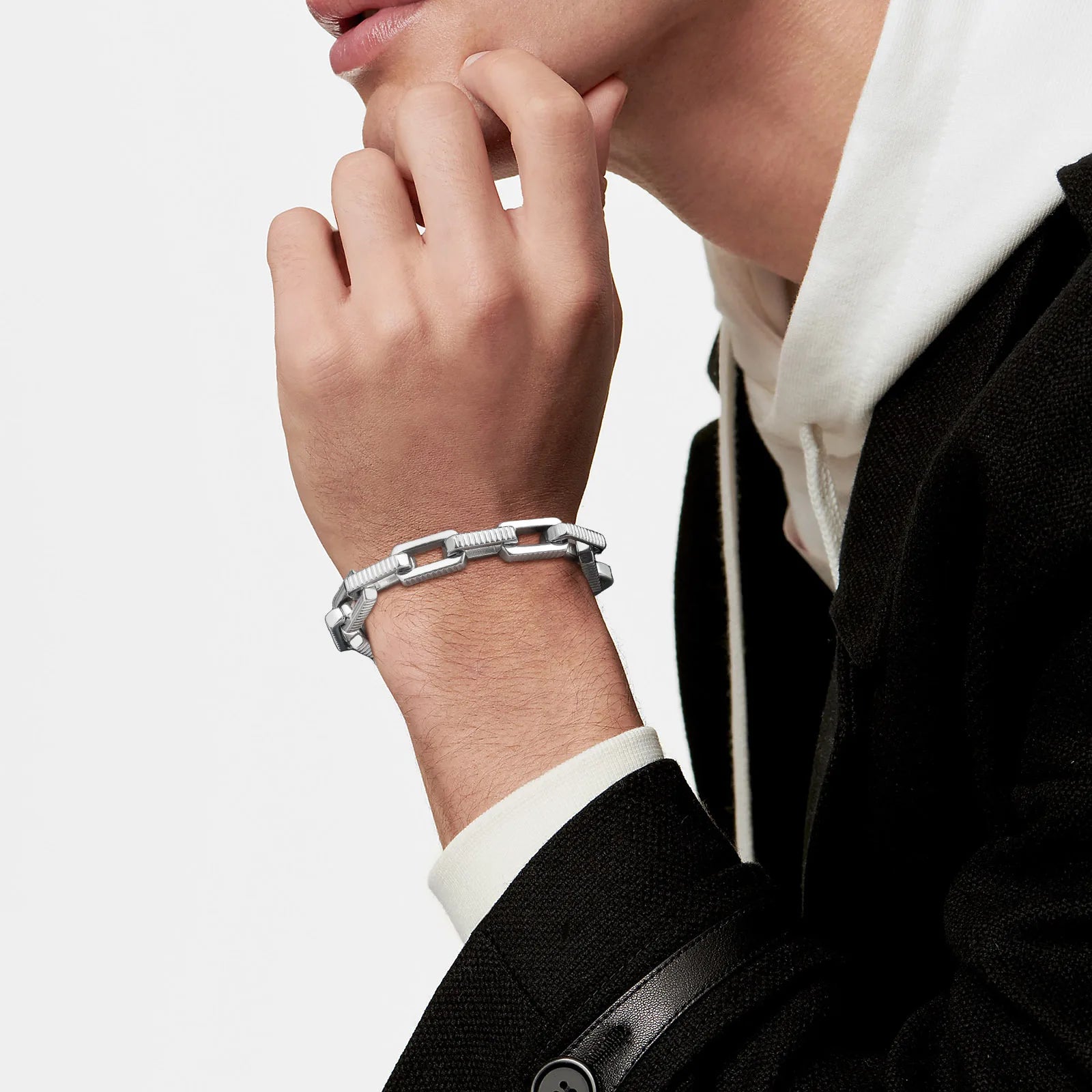 Pulseira Masculina em Aço Lucian