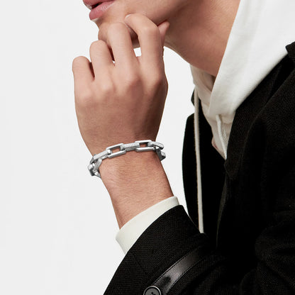 Pulseira Masculina em Aço Lucian
