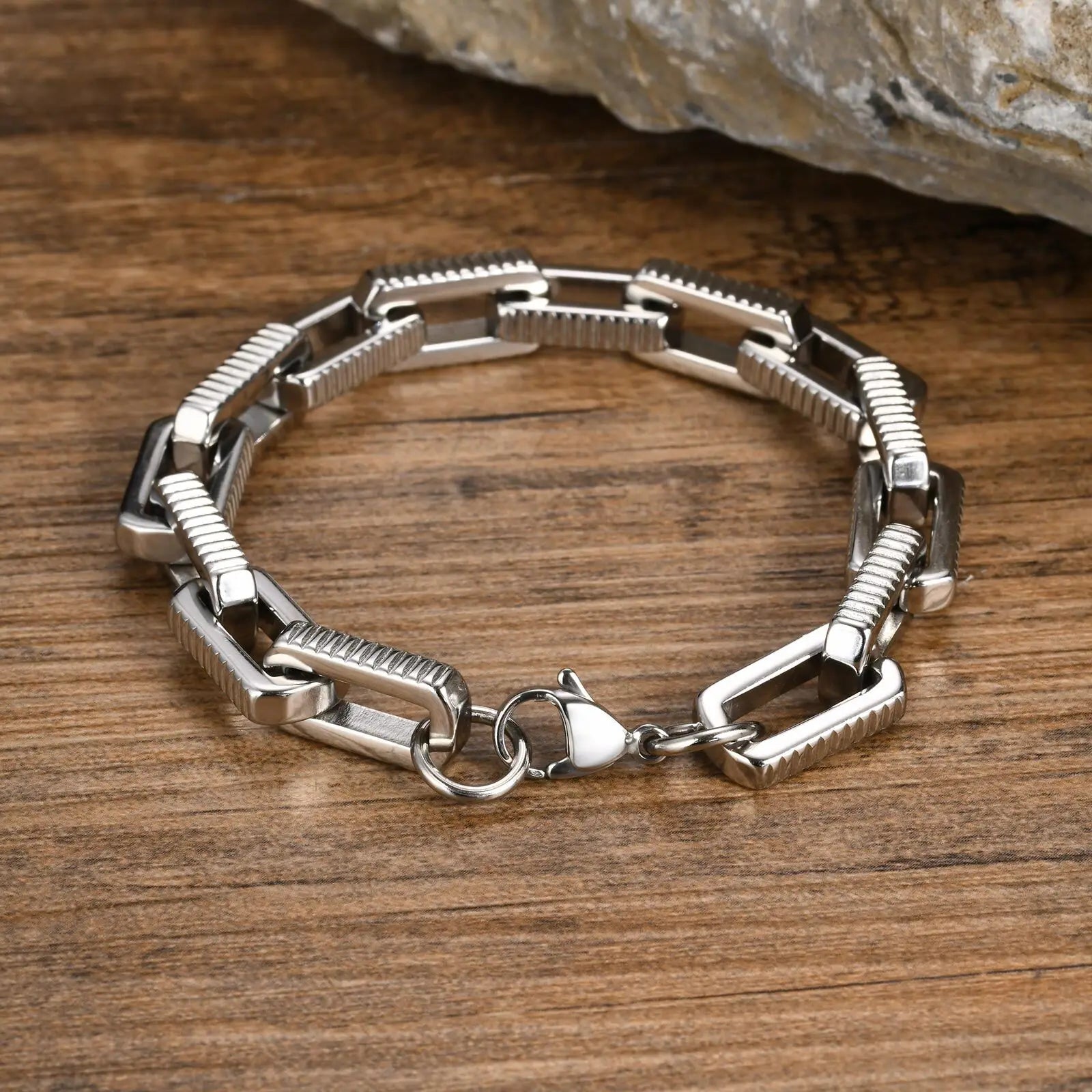 Pulseira Masculina em Aço Lucian