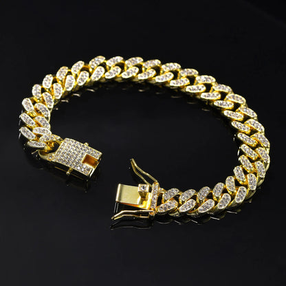 Pulseira Masculina em Aço e Zircônia Cuban