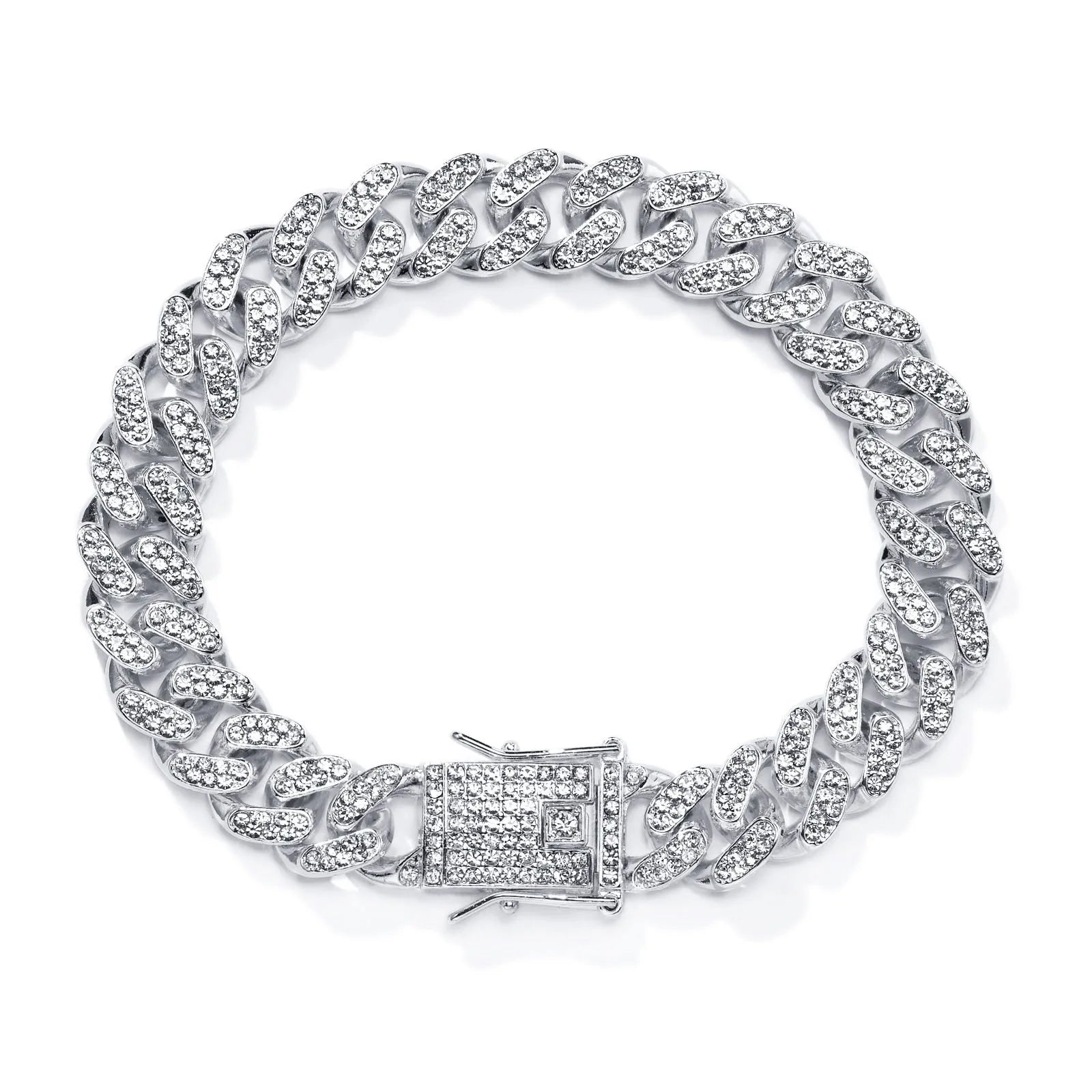 Pulseira Masculina em Aço e Zircônia Cuban