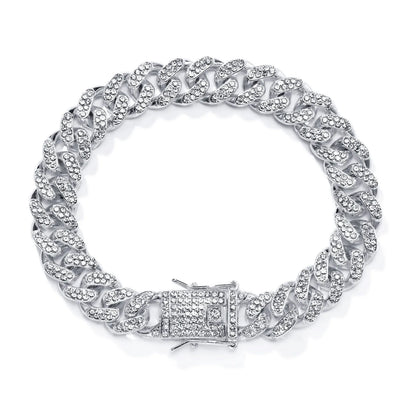 Pulseira Masculina em Aço e Zircônia Cuban