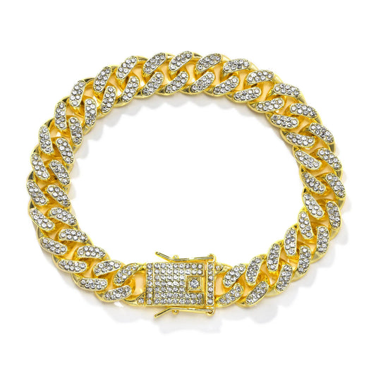 Pulseira Masculina em Aço e Zircônia Cuban