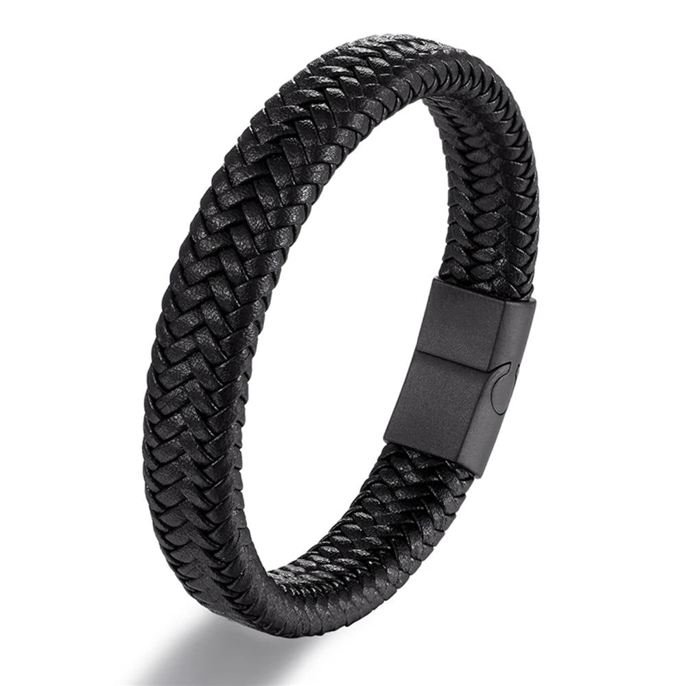 Pulseira Masculina em Couro Dimitrios