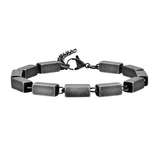 Pulseira Masculina Geométrica Vintage em Aço Inoxidável Apollo Seja Orion
