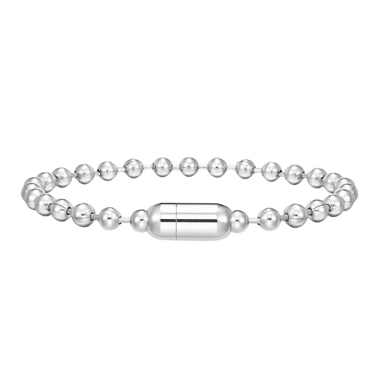 Pulseira Masculina Clássica Frisado Aço Inoxidável