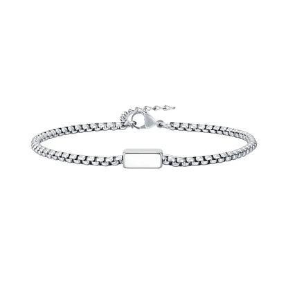 Pulseira Masculina em Aço Inox com Letra Inicial Trend