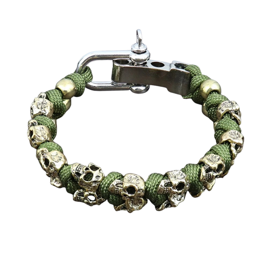 Pulseira Masculina em Paracord Vintage Skull