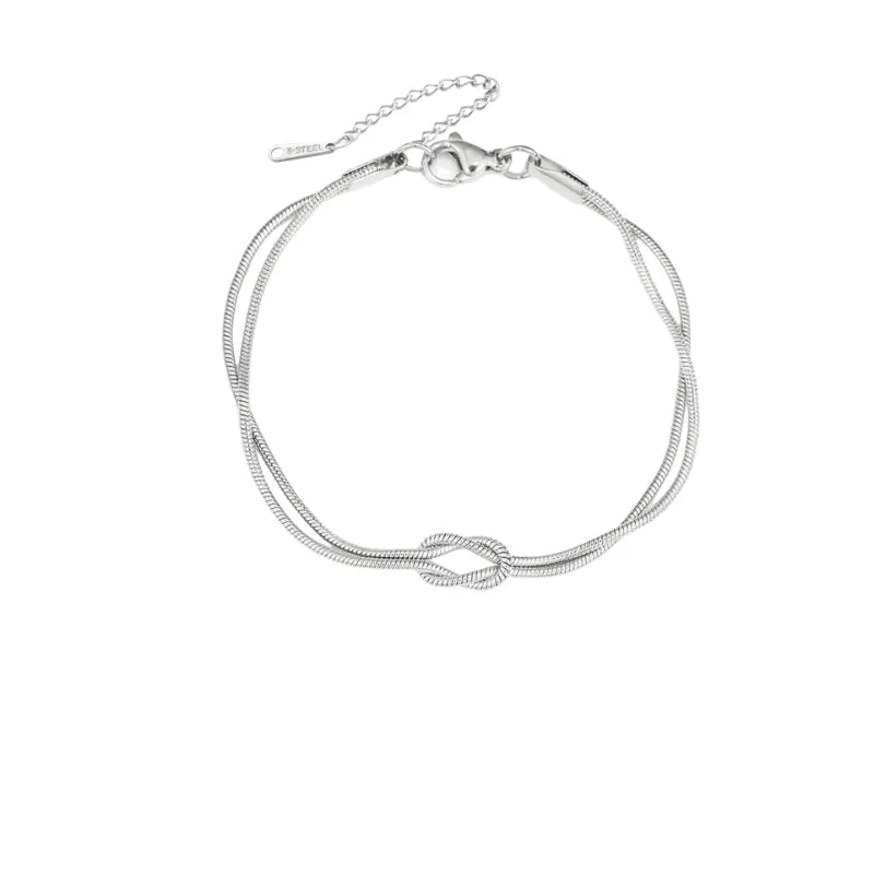 Pulseira Unissex Aço Inox Letra Inicial Rope