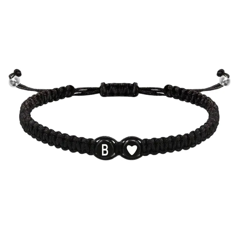 Pulseira Unissex Artesanal com Letra Inicial