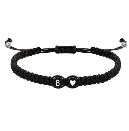 Pulseira Unissex Artesanal com Letra Inicial