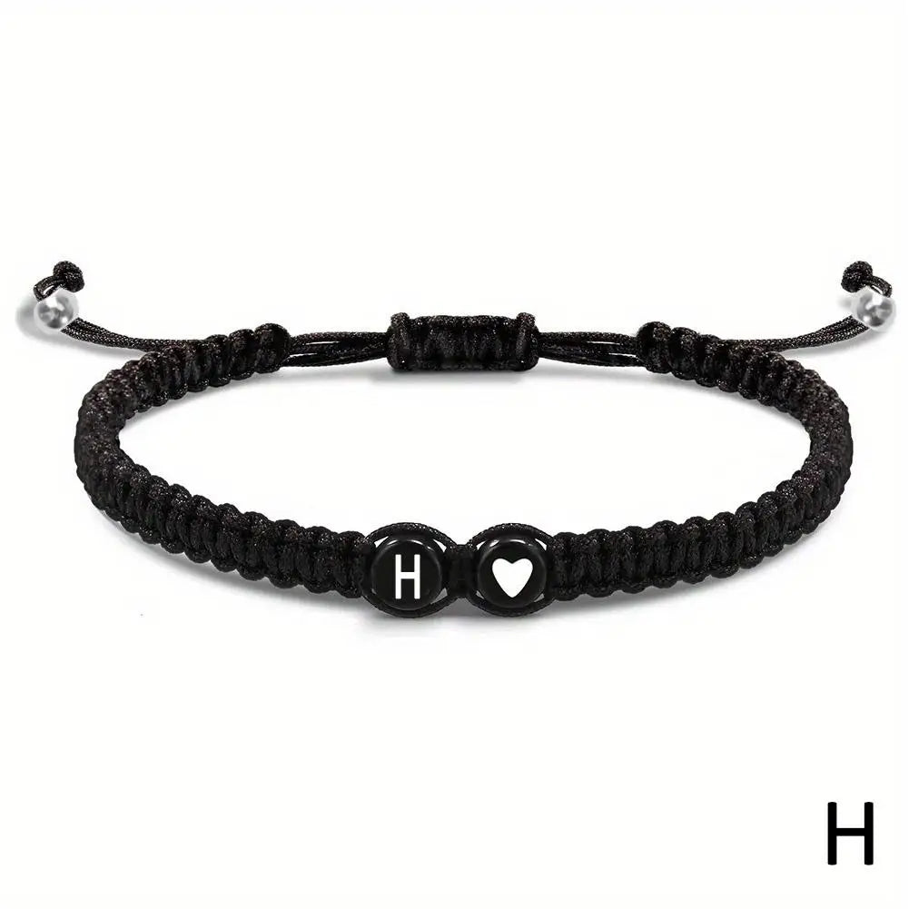 Pulseira Unissex Artesanal com Letra Inicial