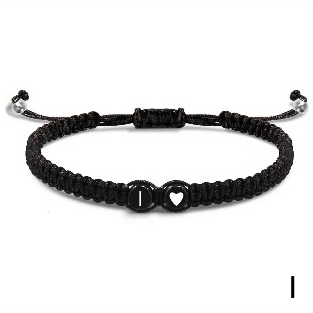 Pulseira Unissex Artesanal com Letra Inicial