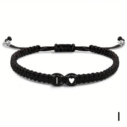 Pulseira Unissex Artesanal com Letra Inicial
